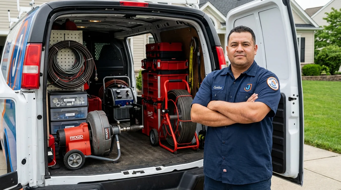 Professional drain cleaning equipment and Johns Plumbing LLC plumber in Gatesville