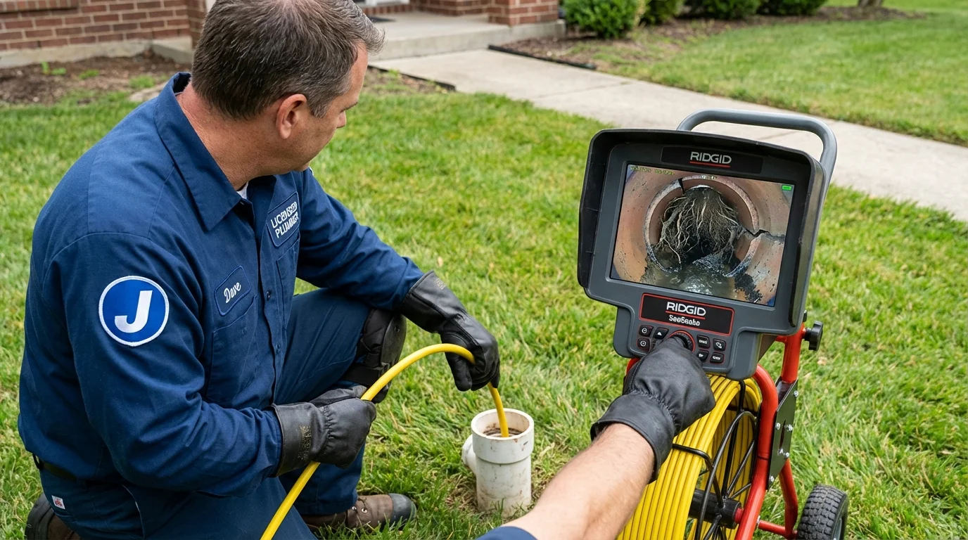 Sewer camera inspection being performed by Johns Plumbing LLC in Gatesville